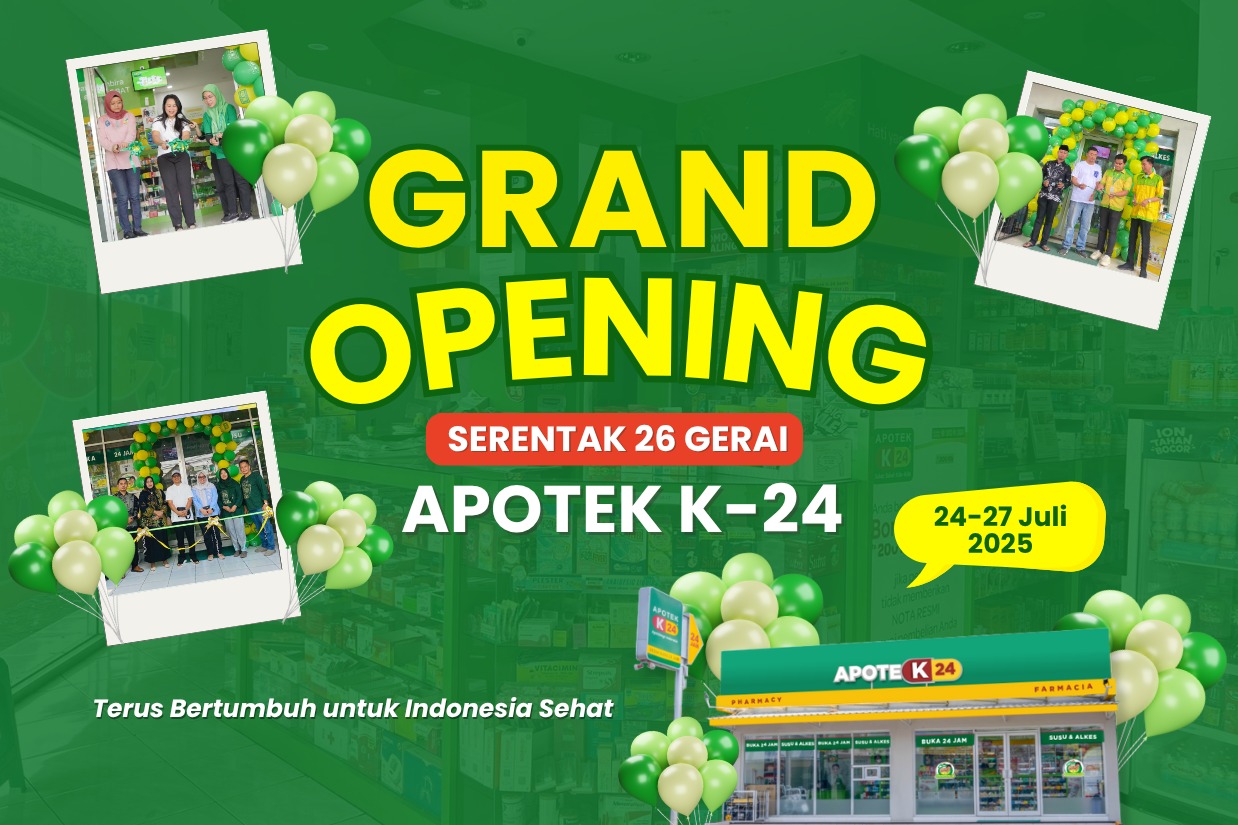 Apotek K-24 akan Gelar Grand Opening Serentak di 26 Gerai